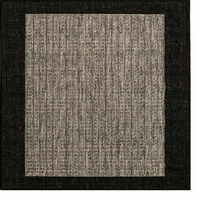 Mos Rugs Chino Rug Indoor Outdoor Rubber Backed Carpet 160cm x 230cm Black Silver Brown 