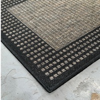 Seaspray Indoor Kitchen Mat Carpet Rug 66 x 120cm Brown Border 734 J48