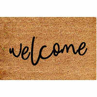 Welcome PVC Coir Doormat Outdoor Mat 45cm x 75cm Door Mat 