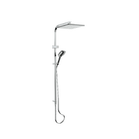Overhead Twin Air Flow Shower Rail Multi Function Chrome Greens Tapware Skyla 18690CP