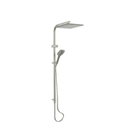 Overhead Twin Air Flow Shower Rail Multi Function Brushed Nickel Greens Tapware Skyla 18690BN