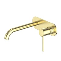 Greens Tapware Wall Basin Mixer With Plate Bathroom Tap Spout Brushed Brass Textura 183025216