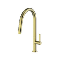 Greens Tapware Kitchen Sink Mixer Tap Pull-Down Brushed Brass Luxe 18102546