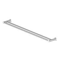 Greens Tapware Double Towel Rail Holder Textura Brushed Stainless 183153