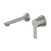 Greens Tapware Wall Basin Mixer and Spout Bathroom Tap Set Astro II Brushed Nickel 25137011