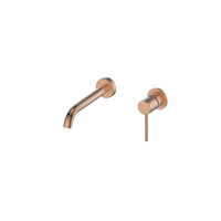 Bathroom Wall Basin Mixer Brushed Copper Greens Tapware Tesora 21302528