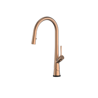 Pull Down Kitchen Sink Mixer Swivel Tap Bruched Copper Greens Tapware Lustro Kontact LF19580254BC