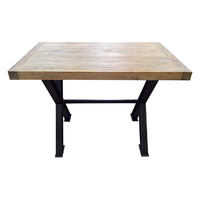 Industrial Bar High Table Rustic Metal and Elm Timber 1500mm Wide