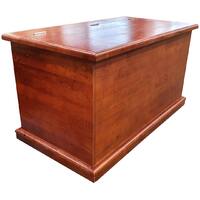 Blanket Box Solid Timber Trunk Clothes Chest Storage Unit Keruing Timber 100cm x 54cm x 55cm