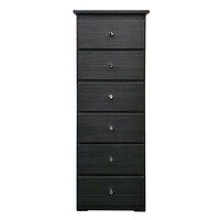 Chest of Drawers 420mm Wide Clothes Storage Cabinet 6 Drawer Charcoal BC 2B