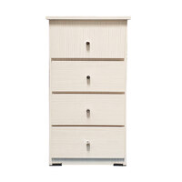 4 Drawer Chest of Drawers 420mm Wide Bedroom Clothes Storage Unit Budget Melamine Antique White BC 2
