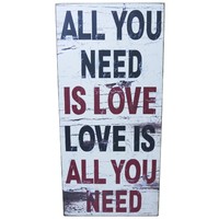 Decorative Wall Sign Picture Love 970mm x 460mm
