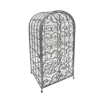 Heavy Duty 35 Wine Bottle Rack Holder Stainless Steel Silver Wire Storage Capacity Cage 