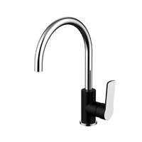 Best BM Gooseneck Kitchen Sink Mixer Black Faucet Vienna BTV7360 