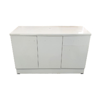 Kitchen Cabinet Laundry Cupboard Storage Unit White 32mm Nikpol Top 1200mm wide RHD
