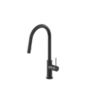 Nero Tapware Mecca Pull Out Sink Mixer With Vegie Spray Function Matte Black NR221908MB