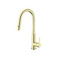 Nero Tapware Pearl Pull Out Sink Mixer With Vegie Spray Function Brushed Gold NR231708BG