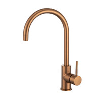 Anise Round Gooseneck Sink Mixer Brushed Bronze Lead Free Brasshards 11SL757ZLF