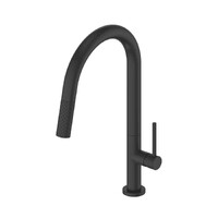 Textura Pulldown Sink Mixer PVD Matte Black Greens Tapware LF1830254MB