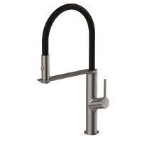 Vask Flexible Hose Sink Mixer 200mm Brushed Carbon Phoenix Tapware 139-7110-31-1
