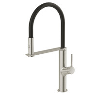 Vask Flexible Hose Sink Mixer 200mm Brushed Nickel Phoenix Tapware 139-7110-40-1