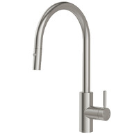 Vivid MKII Pull Out Sink Mixer 240mm Gooseneck Stainless Steel Phoenix Tapware 146-7120-51-1