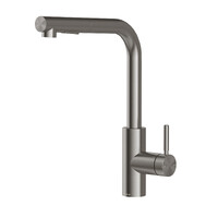 Vivid MKII Pull Out Sink Mixer 230mm L Shaped Brushed Carbon Phoenix Tapware 146-7125-31-1