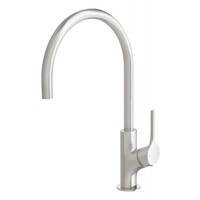 Phoenix Kitchen Sink Mixer 220mm Gooseneck Faucet Brushed Nickel Tap Vivid Slimline Oval VV733-40