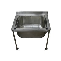 Cleaners Mop Sink Stainless Steel Trough with Legs Laundry Tub 450mm x 555mm
