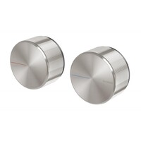 Phoenix Tapware Wall Top Assemblies 15mm Extended Spindles Brushed Nickel Axia 117-0670-40