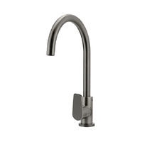 Meir Round Gooseneck Kitchen Mixer Tap with Paddle Handle Shadow MK03PD-PVDGM