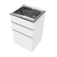Laundry Tub and Cabinet Trough Nugleam 45L Drawer System Laundry Unit 71S01D 