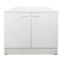 1000mm wide Builders Laundry Cupboard Kitchen Cabinet White Melamine Riteway