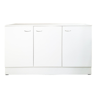1500mm wide Laundry Cupboard Kitchen Melamine Cabinet Assembled Base Unit White