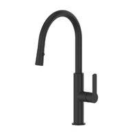 Greens Tapware Kitchen Pull Down Gooseneck Sink Mixer Astro II Matte Black LF254383MB