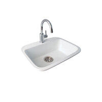 Seima Ceramic 23 Litre Laundry Sink One Tap Hole White Eva 600 191501