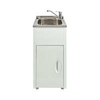 Seima 45L Laundry Cabinet Tub Sink Trough White Tilos 470B 191708