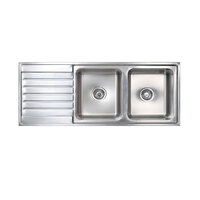 Seima Double Bowl Kitchen Sink Abovemount Kubic 200 with Drainer No Taphole 191650