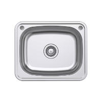 Fienza Tiva Single Bowl Laundry Sink 35 Litre Stainless Steel Topmount 68201