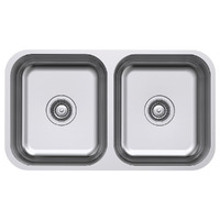 Fienza Tiva 785 Double Bowl Kitchen Sink 23 Litre Stainless Steel 68109