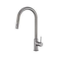 Brasshards Mixx Anise Plus Pull Out Gooseneck Kitchen Sink Mixer Tap Gun Metal Lead Free 11SL986GLF