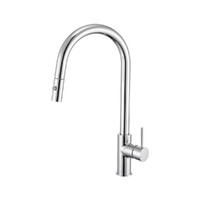 Brasshards Mixx Anise Plus Pull Out Gooseneck Kitchen Sink Mixer Tap Chrome Lead Free 11SL986CLF