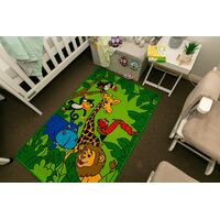 Children's Rug Playmat Activity Play Mat Jungle 100cm x 150cm