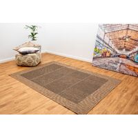 Mos Rugs Suva Rubber Backed Outdoor Floor Area Carpet 160 x 230cm Black Coffee B22-112