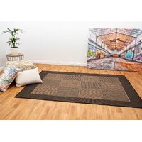 Mos Rugs Suva Rubber Backed Outdoor Floor Area Carpet 160 x 230cm Coffee Black B22-121