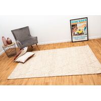 Mos Rugs Colombo Hand Woven Wool Rug Floor Area Carpet 155 x 225cm Beige BCOLOMBO-BEIGE