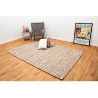 Mos Rugs Svend Rug Wool Breaded Weave Floor Area Carpet 240 x 320cm Taupe DSVEND-6550