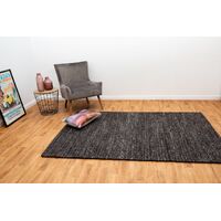 Mos Rugs Svend Rug Wool Breaded Weave Floor Area Carpet 240 x 320cm Charcoal DSVEND-6560
