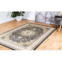 Mos Rugs Agrabah Rug Traditional 1m points Floor Area Carpet 160 x 235cm Navy BAGRABAH119-NAVY