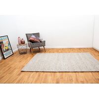 Mos Rugs Diva Rug Wool Viscose Floor Area Carpet 155 x 225cm Grey BDIVA-GREY